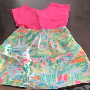 Vibrant Pink and Multicolor Kids Dress